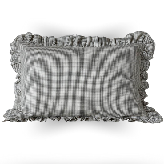 Designer "Ballard" Gingham Check Print Pillow Cover