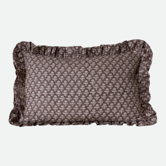 Designer "Draper" Floral Block Print Pillow Cover