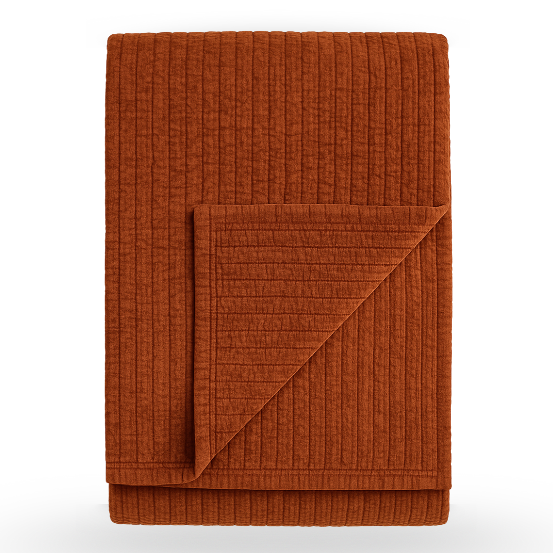Bari Quilt Collection in Terracotta