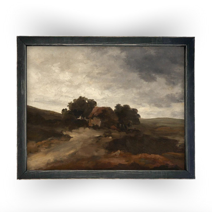 Vintage Framed Coastal Neutral Landscape
