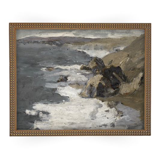 Vintage Framed Coastline Seascape