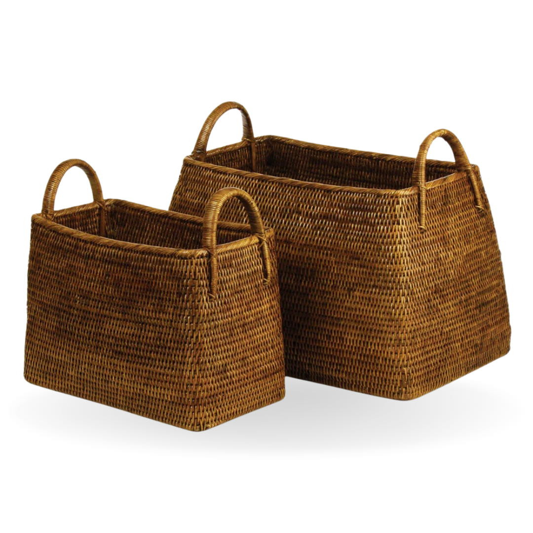 Burma Rattan Magazine Basket