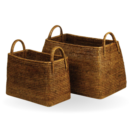 Burma Rattan Magazine Basket