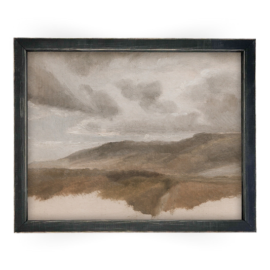 Vintage Framed Neutral Landscape