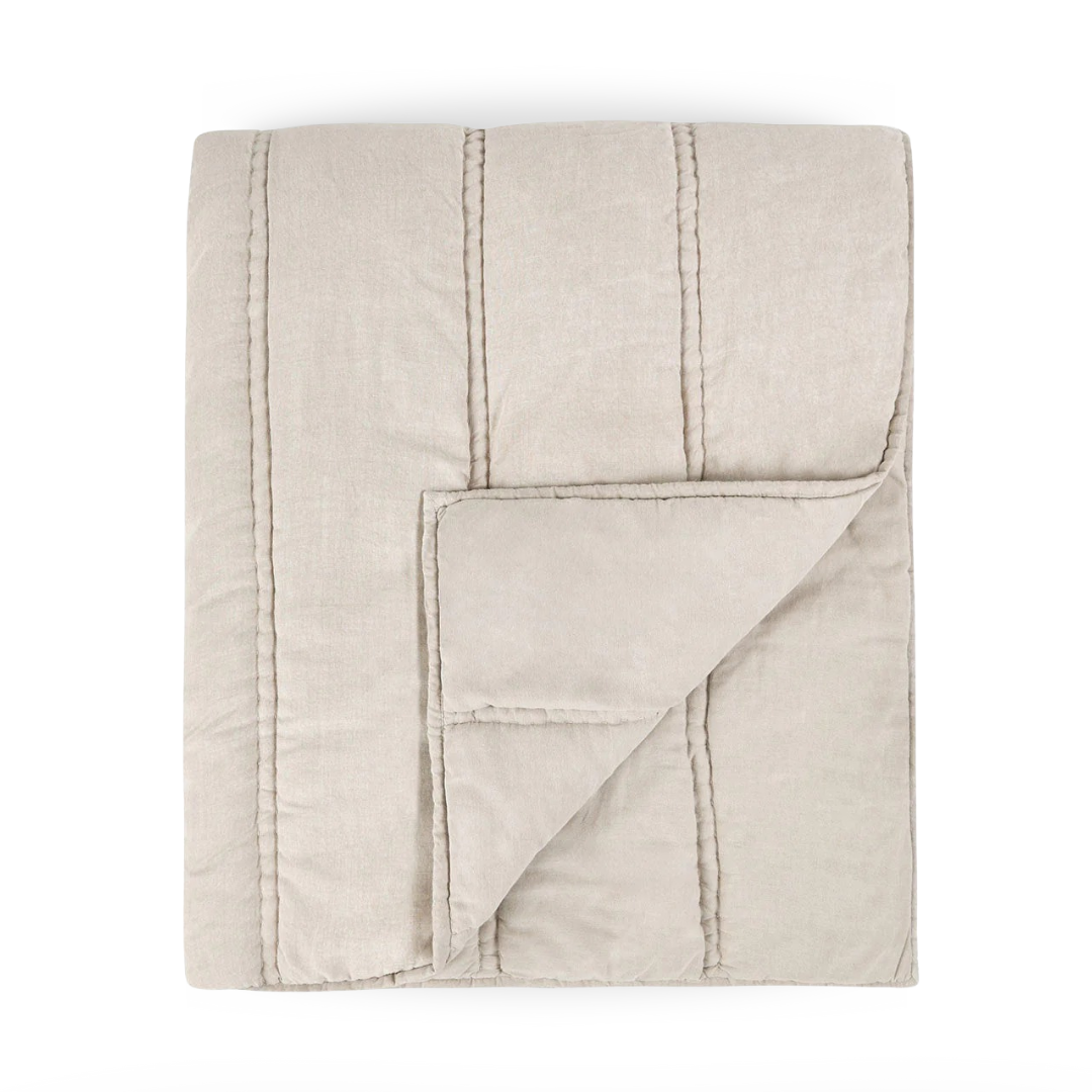 Rowen Quilt Collection in Taupe