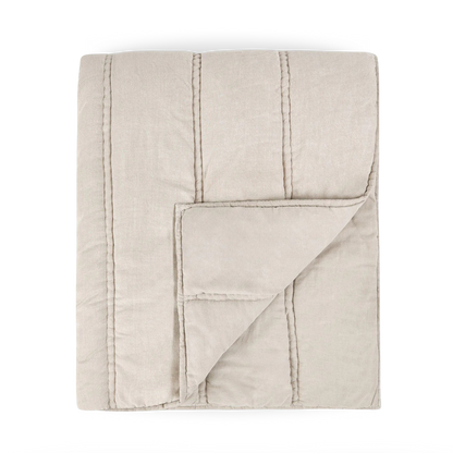 Rowen Quilt Collection in Taupe