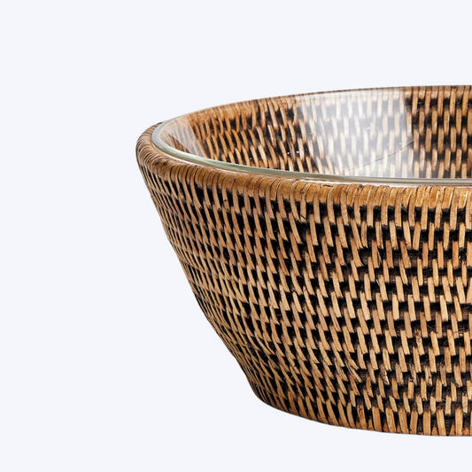 Burma Rattan Serving Bowl