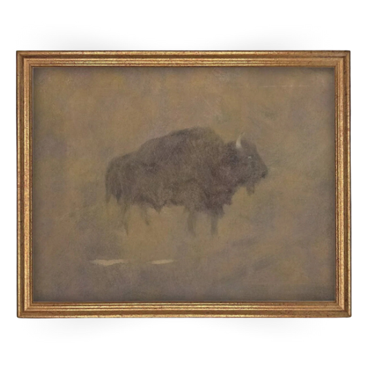 Vintage Framed Bison