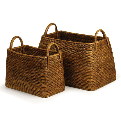 Burma Rattan Magazine Basket