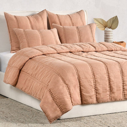 Rowen Quilt Collection in Clay