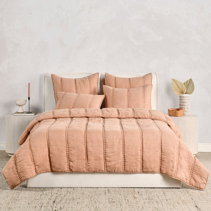 Rowen Quilt Collection in Clay