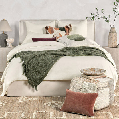 Paloma Hemp Duvet Collection in Ivory