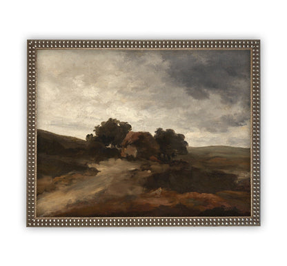 Vintage Framed Coastal Neutral Landscape