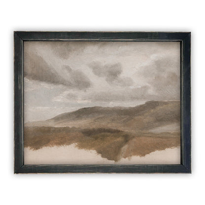 Vintage Framed Neutral Landscape