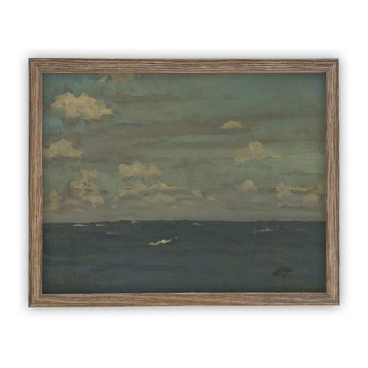 Vintage Framed Coastal Landscape