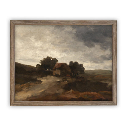 Vintage Framed Coastal Neutral Landscape