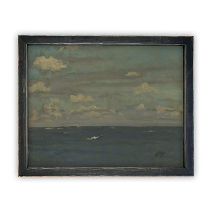 Vintage Framed Coastal Landscape