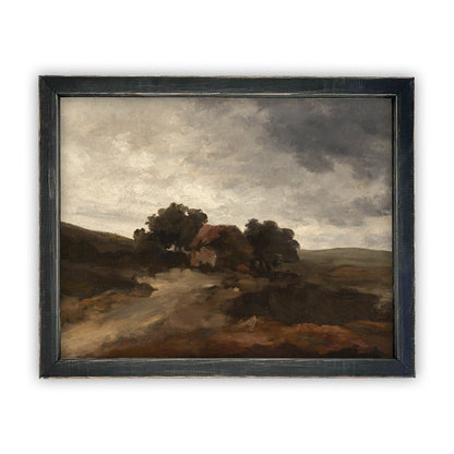 Vintage Framed Coastal Neutral Landscape