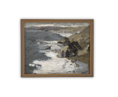 Vintage Framed Coastline Seascape