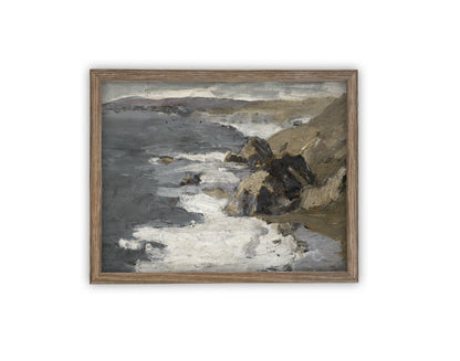 Vintage Framed Coastline Seascape