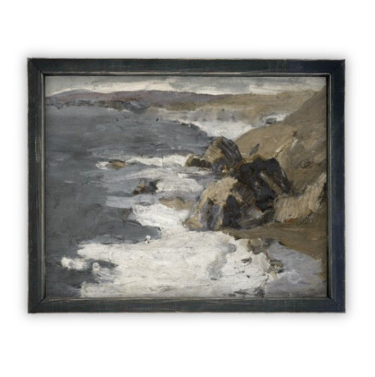 Vintage Framed Coastline Seascape